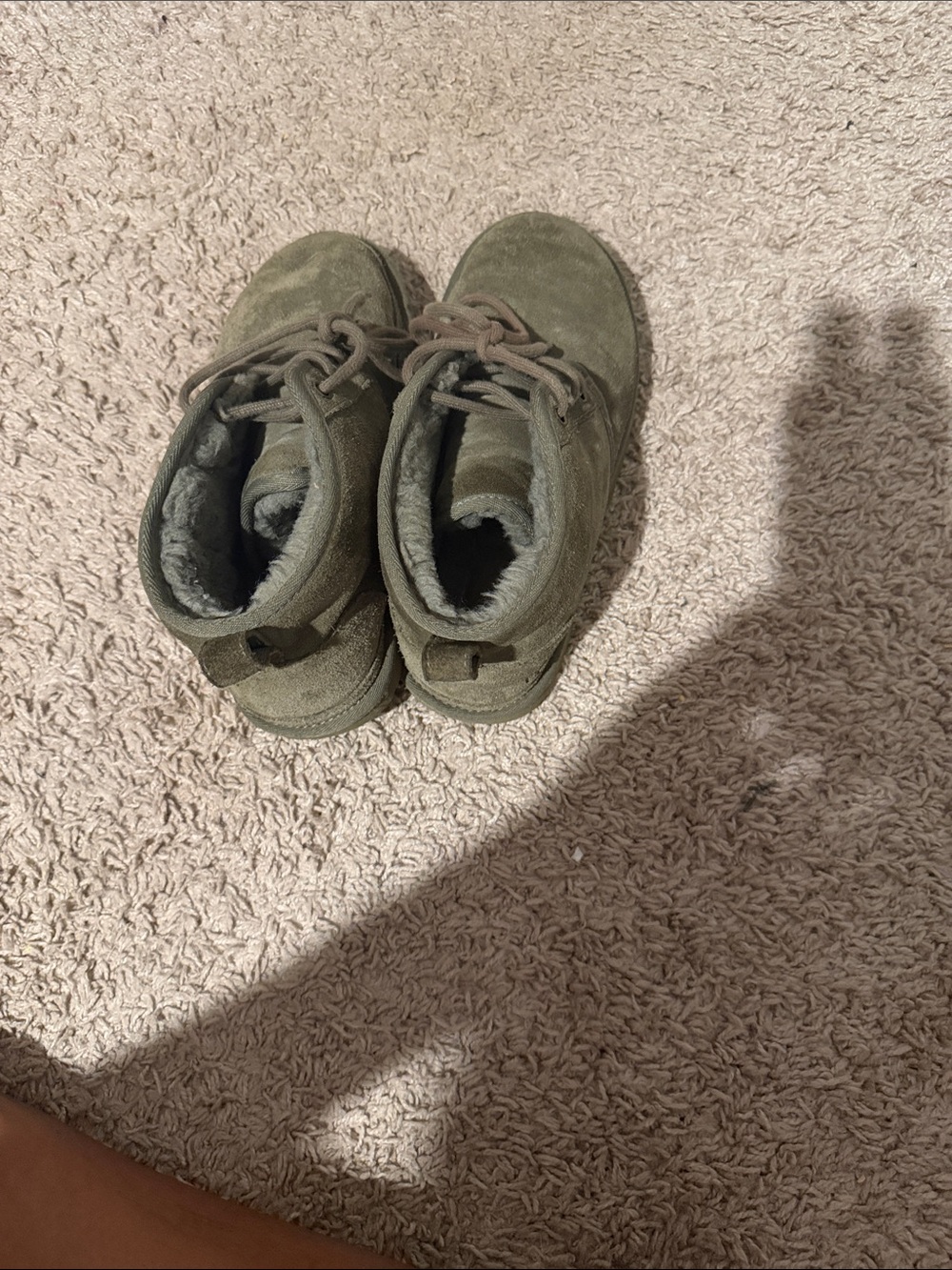 UGG® Neumel Chukka Boot
- Black Olive Green Fleece-Lined Lace-Up Boots